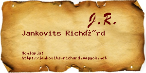 Jankovits Richárd névjegykártya
