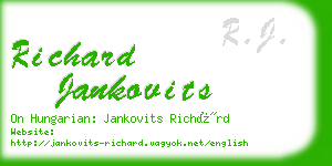 richard jankovits business card